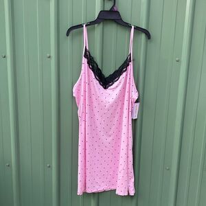 Women’s Ultra Soft Lace Trim Knit Chemise Lounge Pajama Nightgown Size 2X